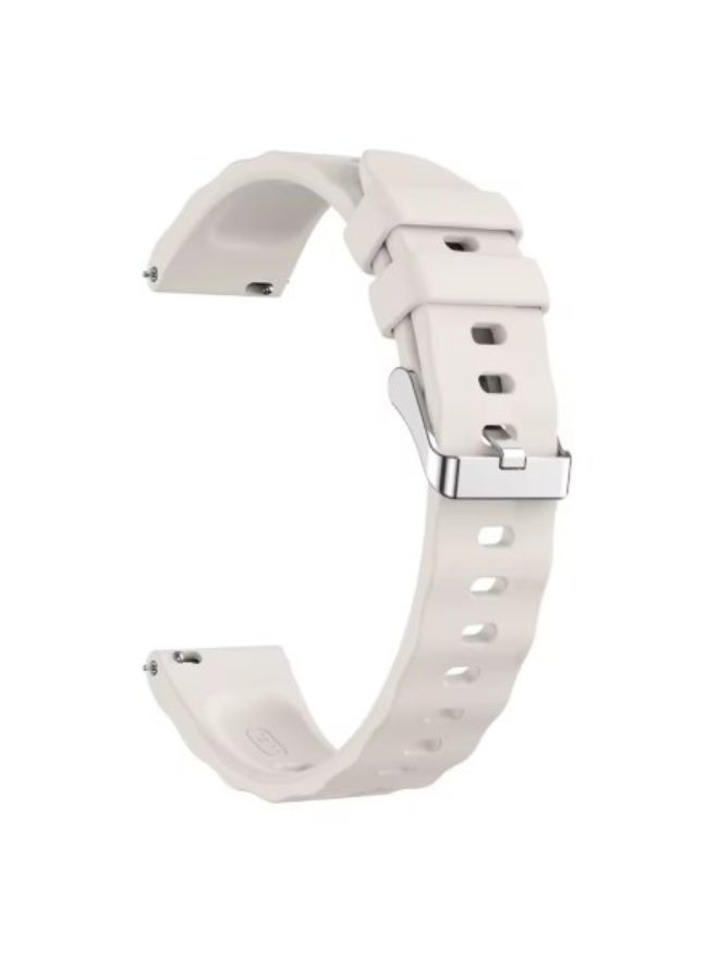 سوار سيليكون متوافق مع ساعات هواوي GT6 41 مم | GT5 41 مم | GT4 41 مم 2025، سوار سيليكون ناعم جديد مقاس 18 مم، أساور معصم ناعمة وجيدة التهوية بدون فراغات للرجال والنساء (لون أبيض كريمي) - Image 2